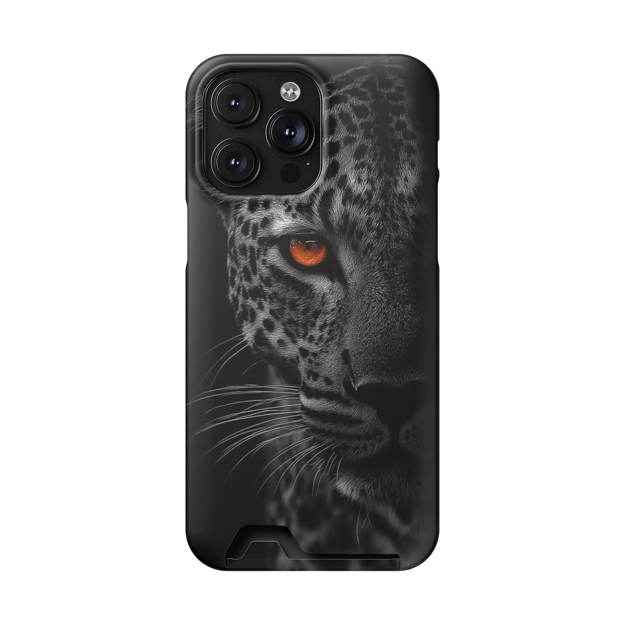 Leopard Gaze Phone Card Case — Rugged Protective Case with Card Holder