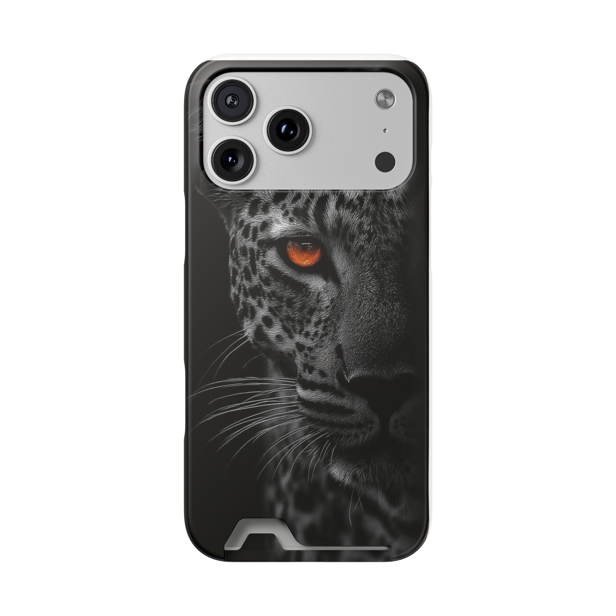 Leopard Gaze Phone Card Case — Rugged Protective Case with Card Holder