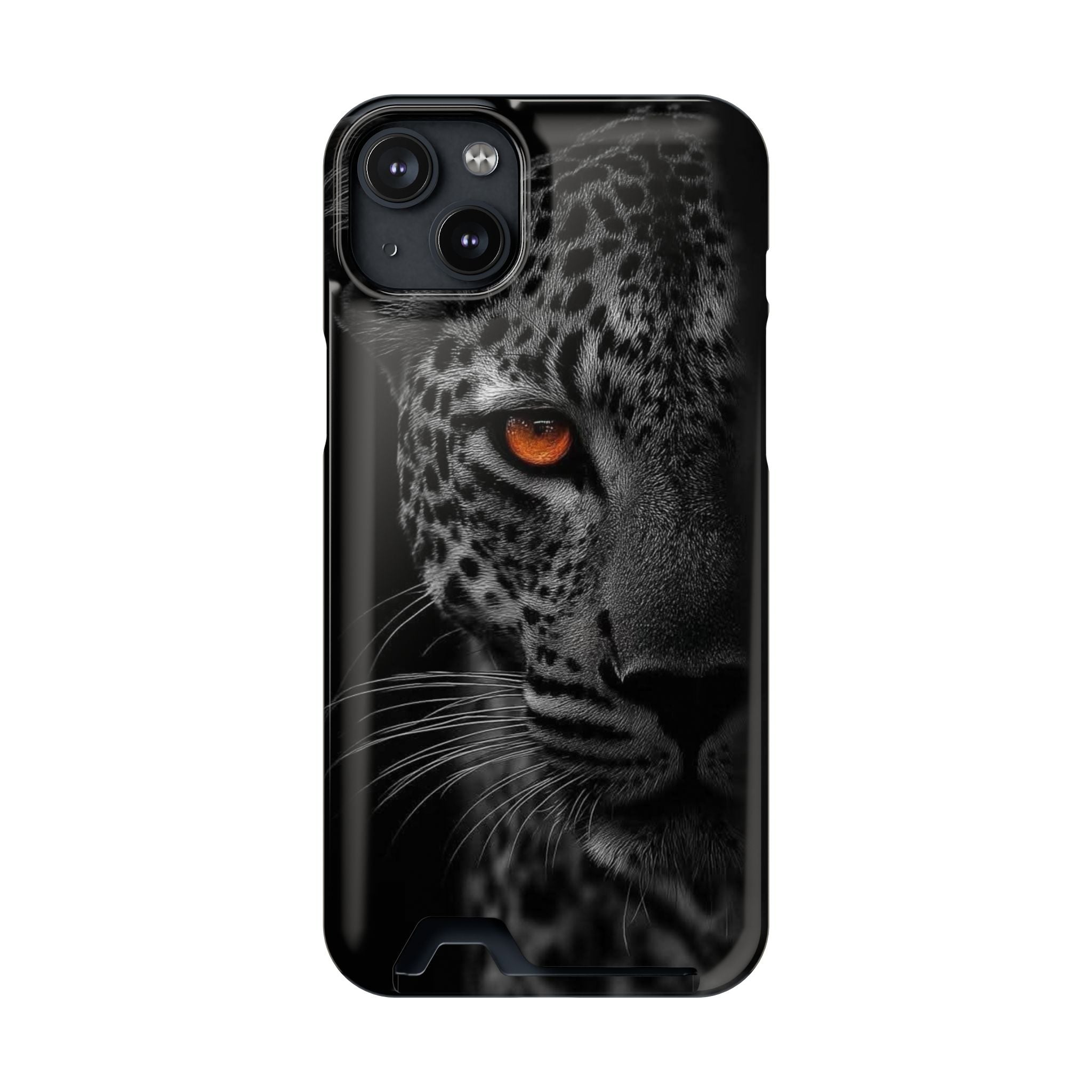 Leopard Gaze Phone Card Case — Rugged Protective Case with Card Holder
