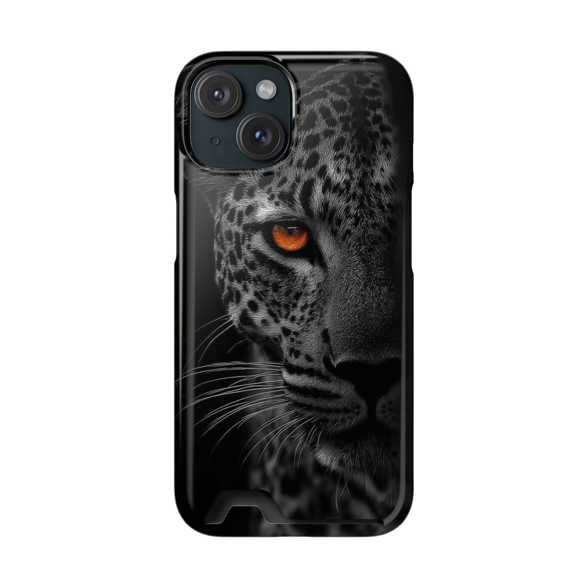 Leopard Gaze Phone Card Case — Rugged Protective Case with Card Holder