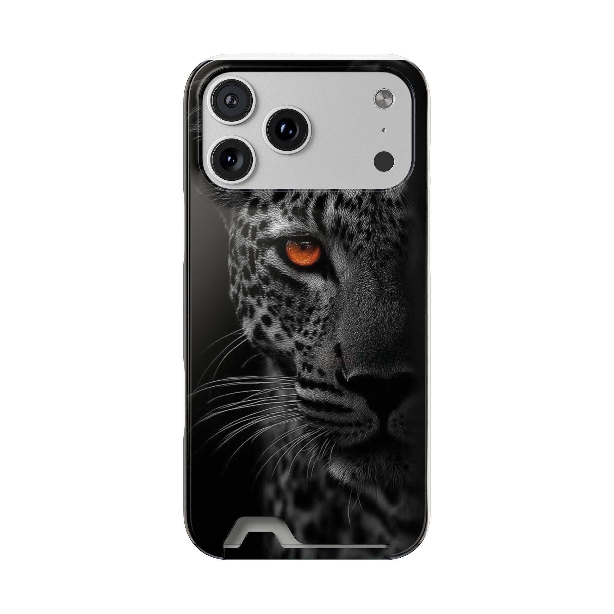 Leopard Gaze Phone Card Case — Rugged Protective Case with Card Holder