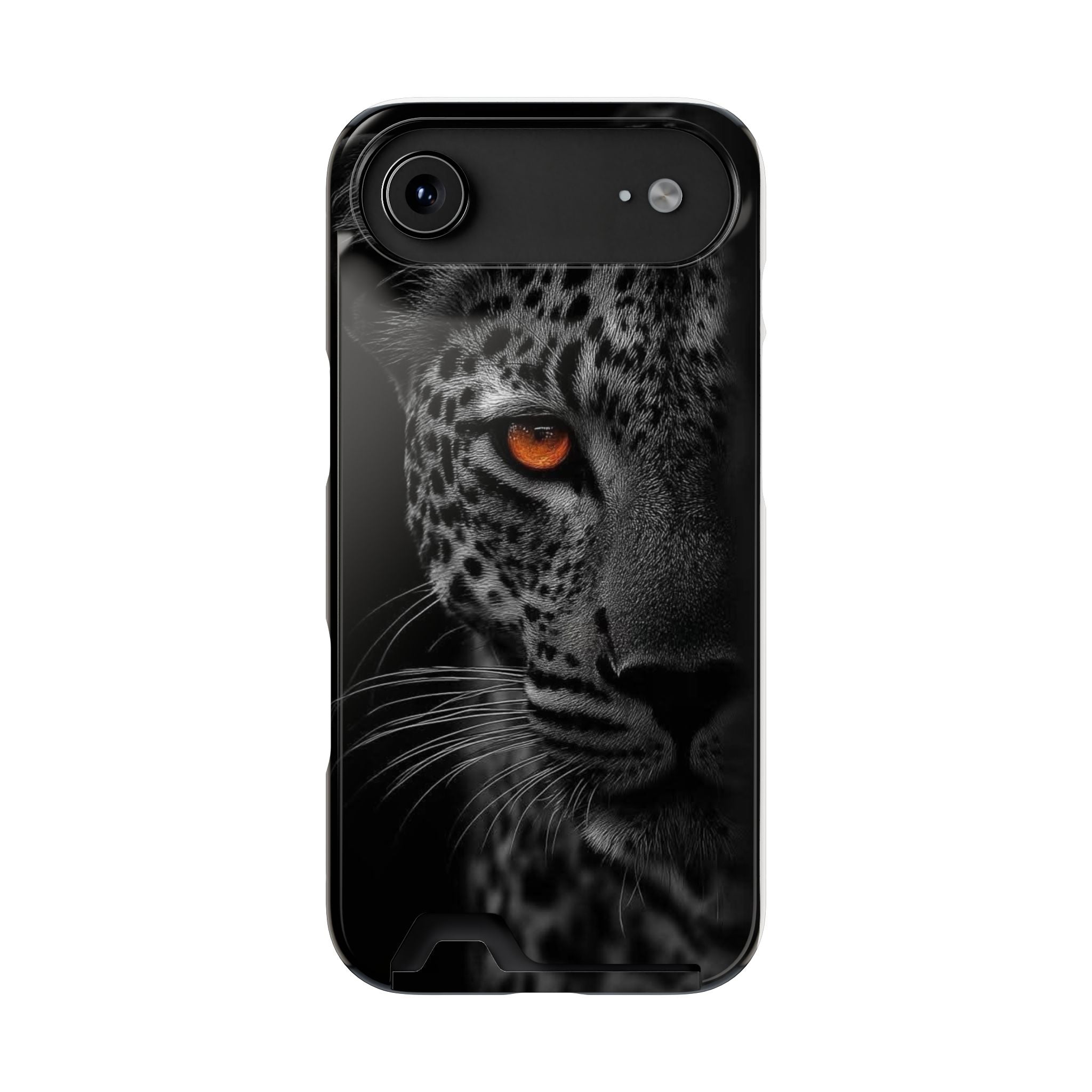Leopard Gaze Phone Card Case — Rugged Protective Case with Card Holder