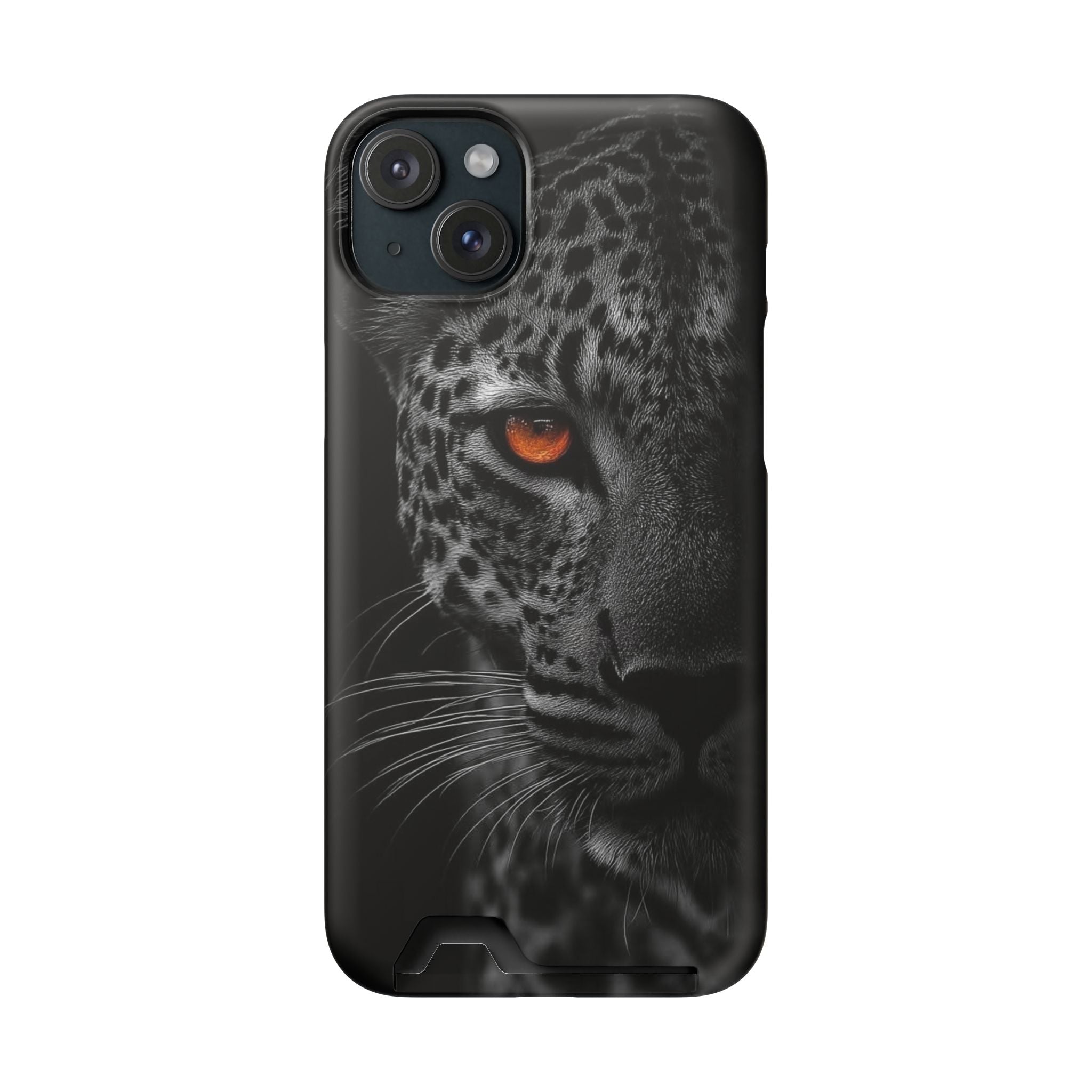 Leopard Gaze Phone Card Case — Rugged Protective Case with Card Holder