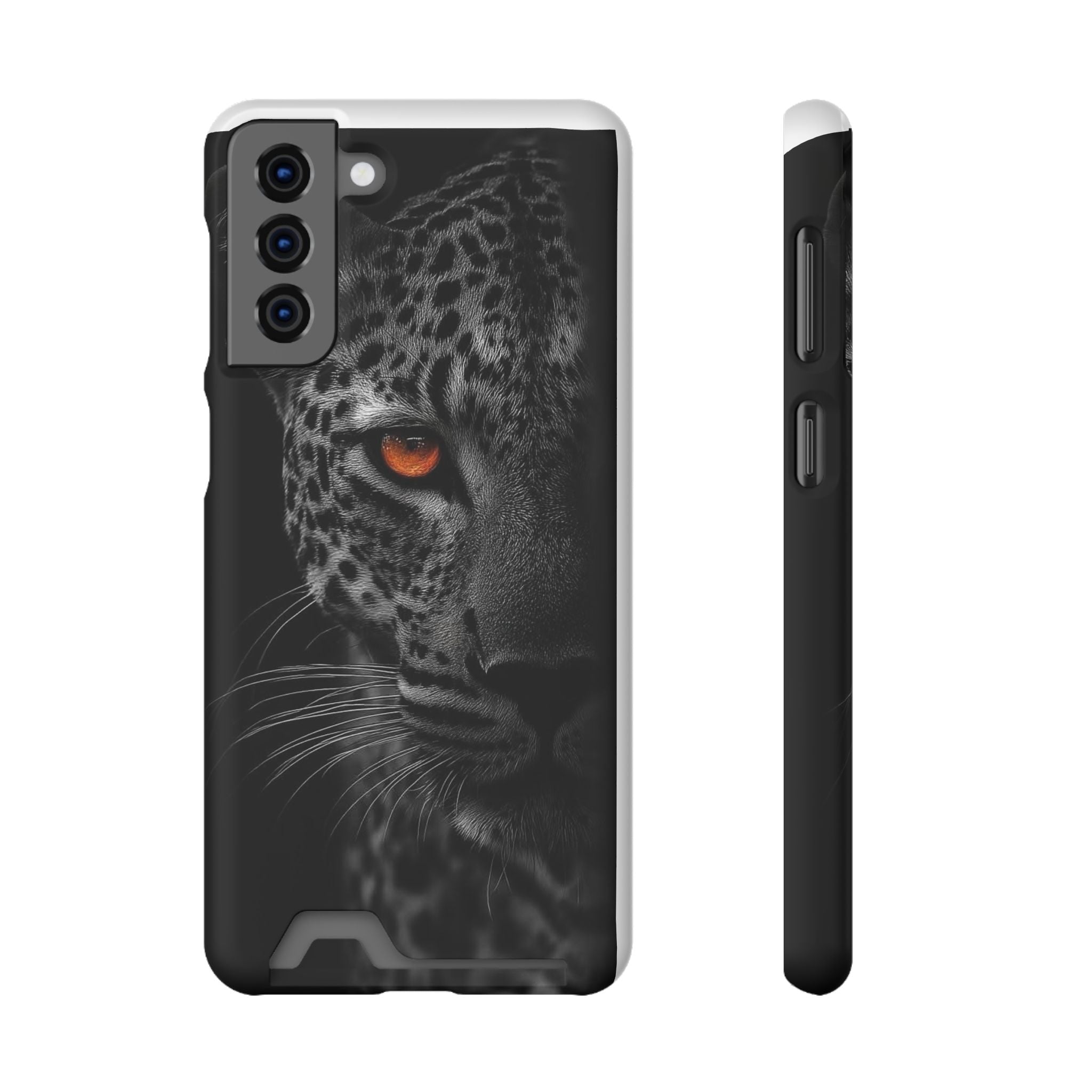 Leopard Gaze Phone Card Case — Rugged Protective Case with Card Holder