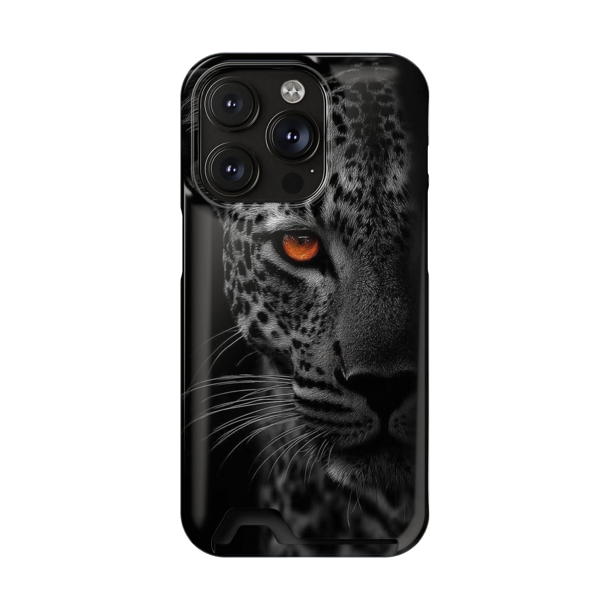 Leopard Gaze Phone Card Case — Rugged Protective Case with Card Holder