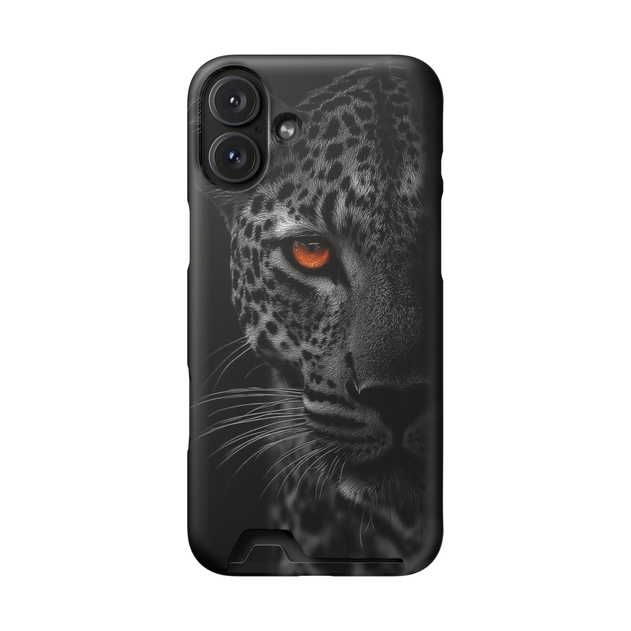 Leopard Gaze Phone Card Case — Rugged Protective Case with Card Holder