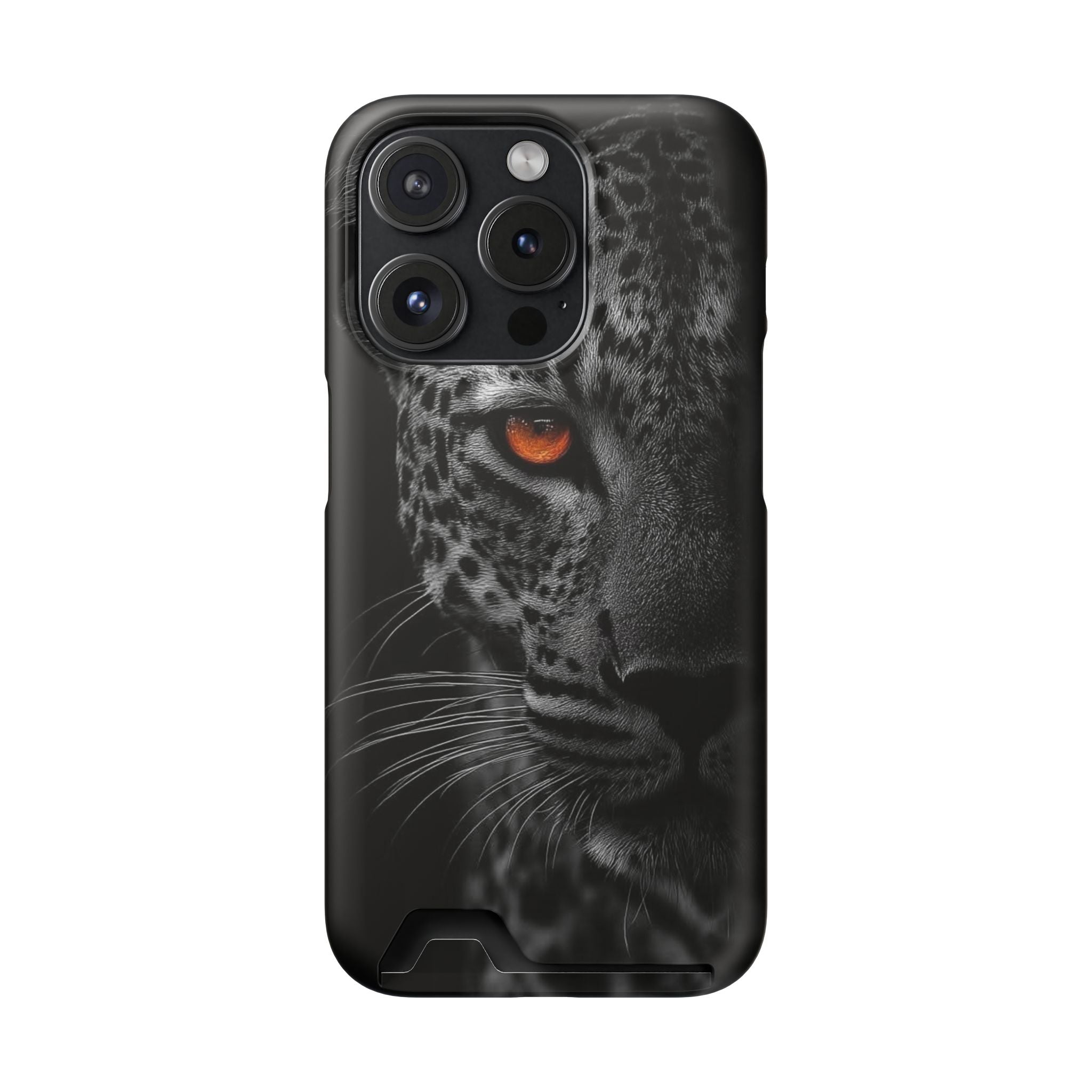 Leopard Gaze Phone Card Case — Rugged Protective Case with Card Holder