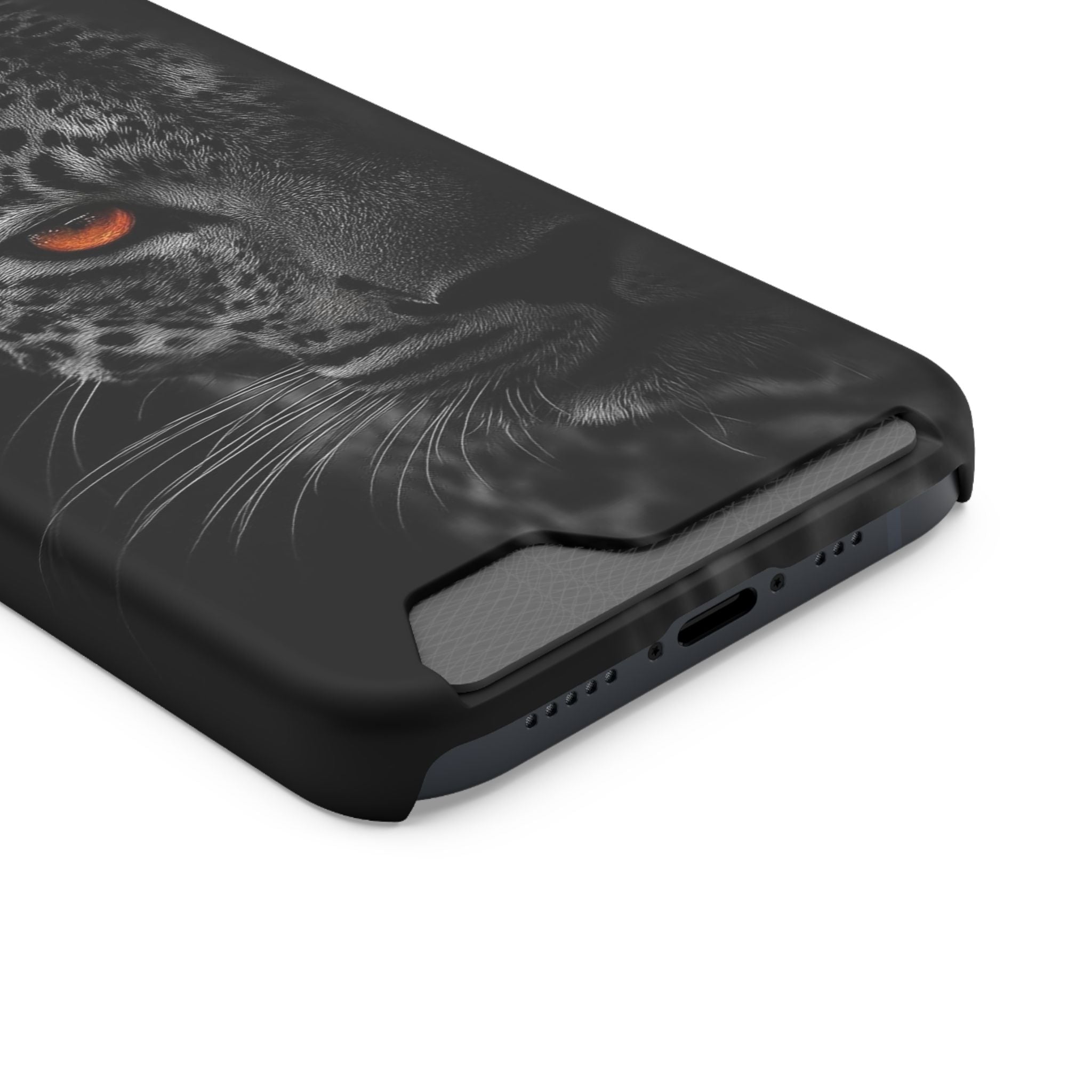 Leopard Gaze Phone Card Case — Rugged Protective Case with Card Holder