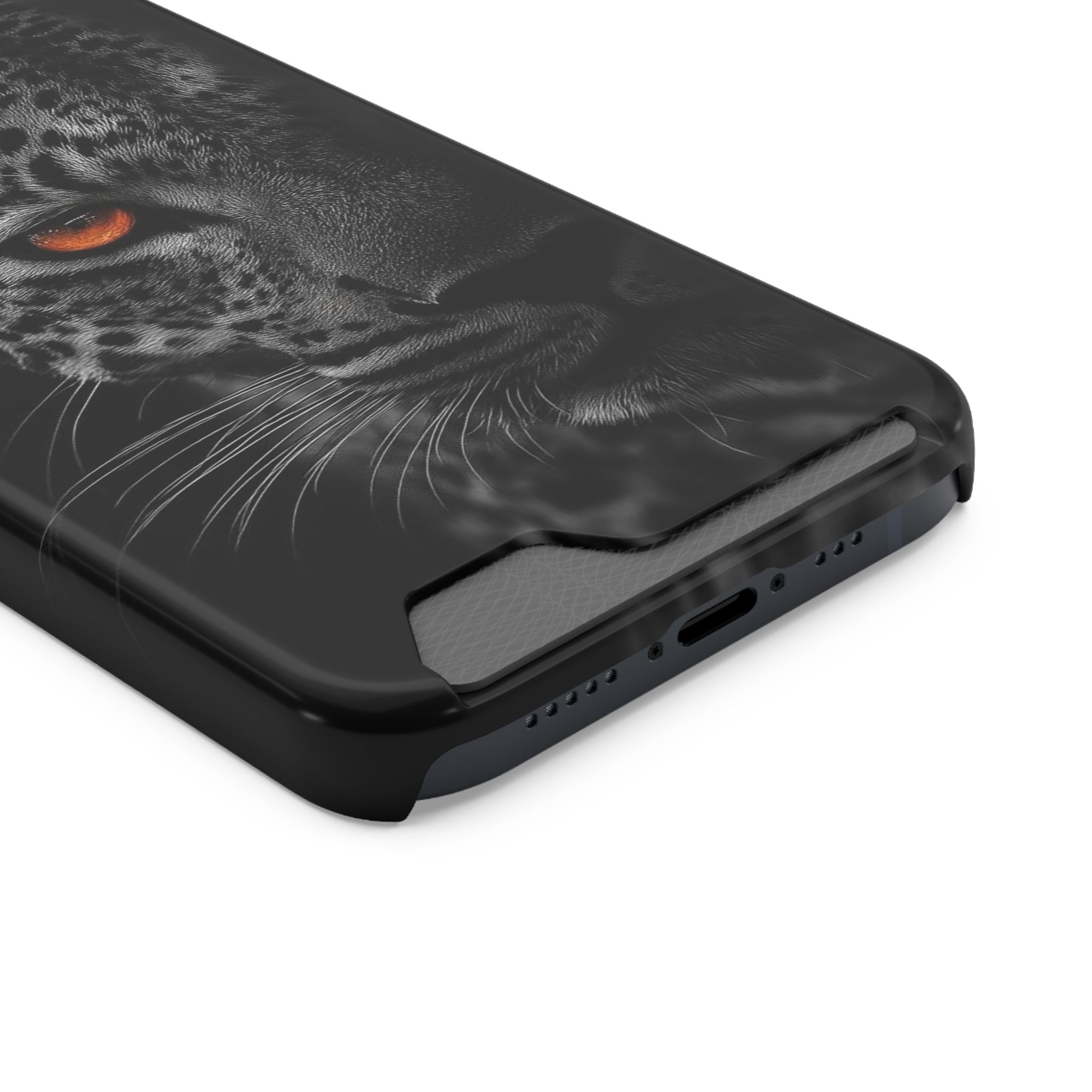 Leopard Gaze Phone Card Case — Rugged Protective Case with Card Holder