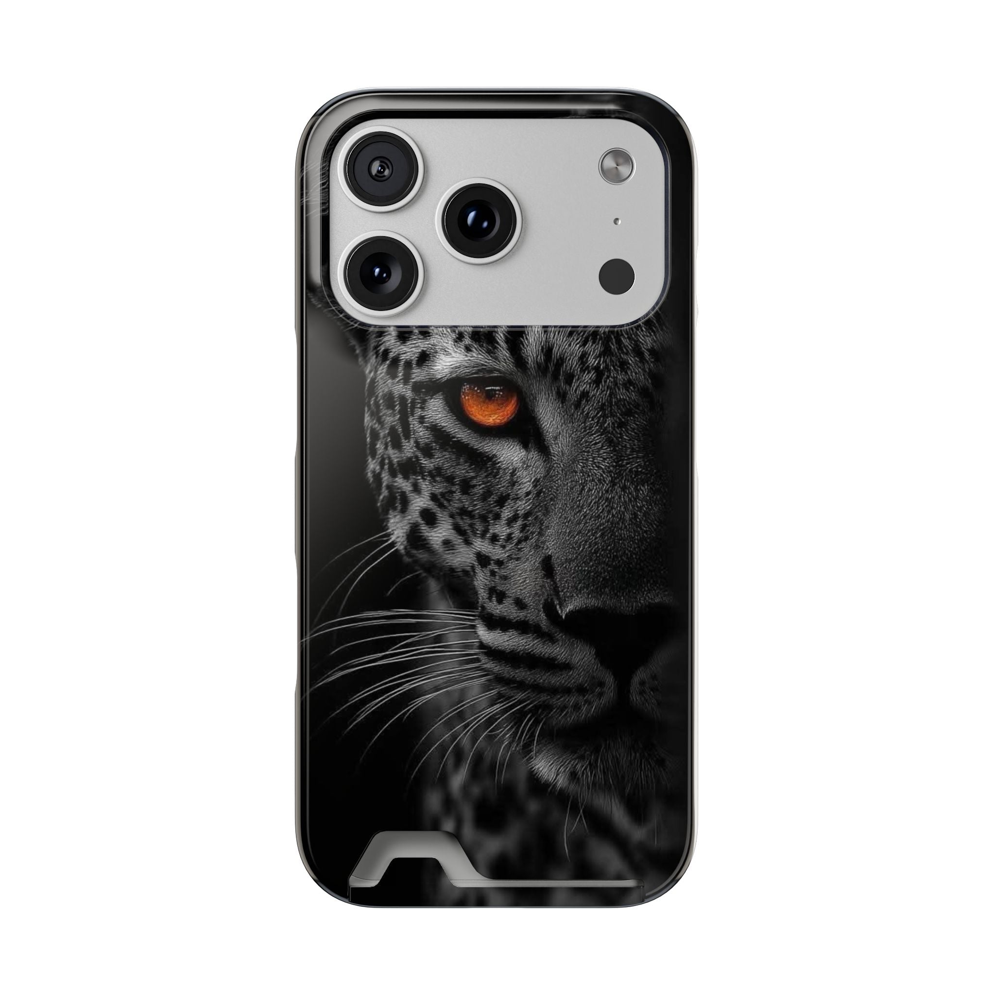 Leopard Gaze Phone Card Case — Rugged Protective Case with Card Holder