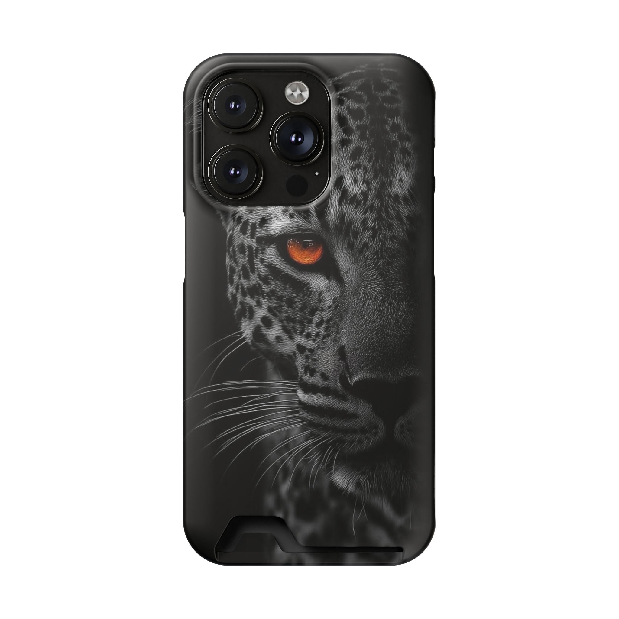 Leopard Gaze Phone Card Case — Rugged Protective Case with Card Holder